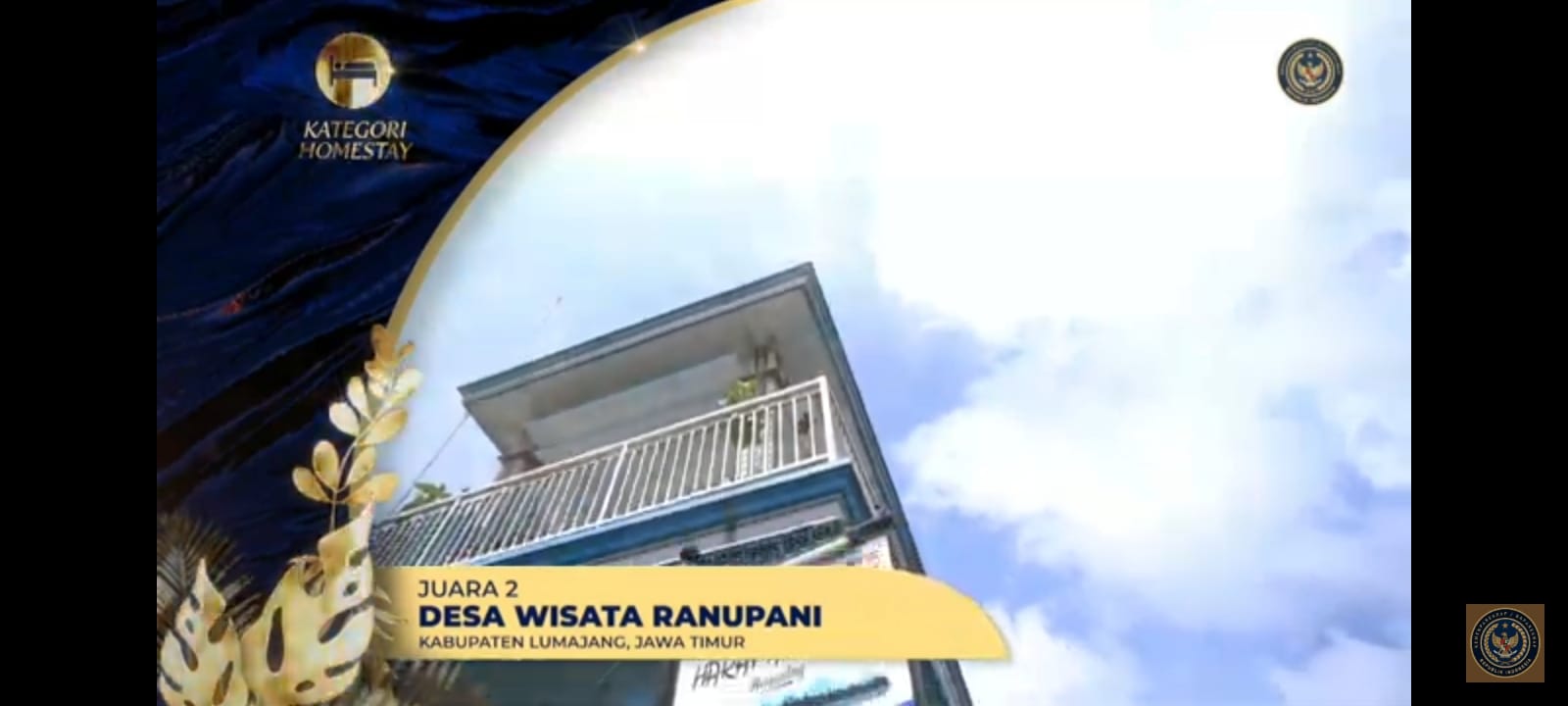 Penyerahan Anugrah Desa Wisata Indonesa 2021 Juara 2 Katagori Homestay,diraih Ranupane