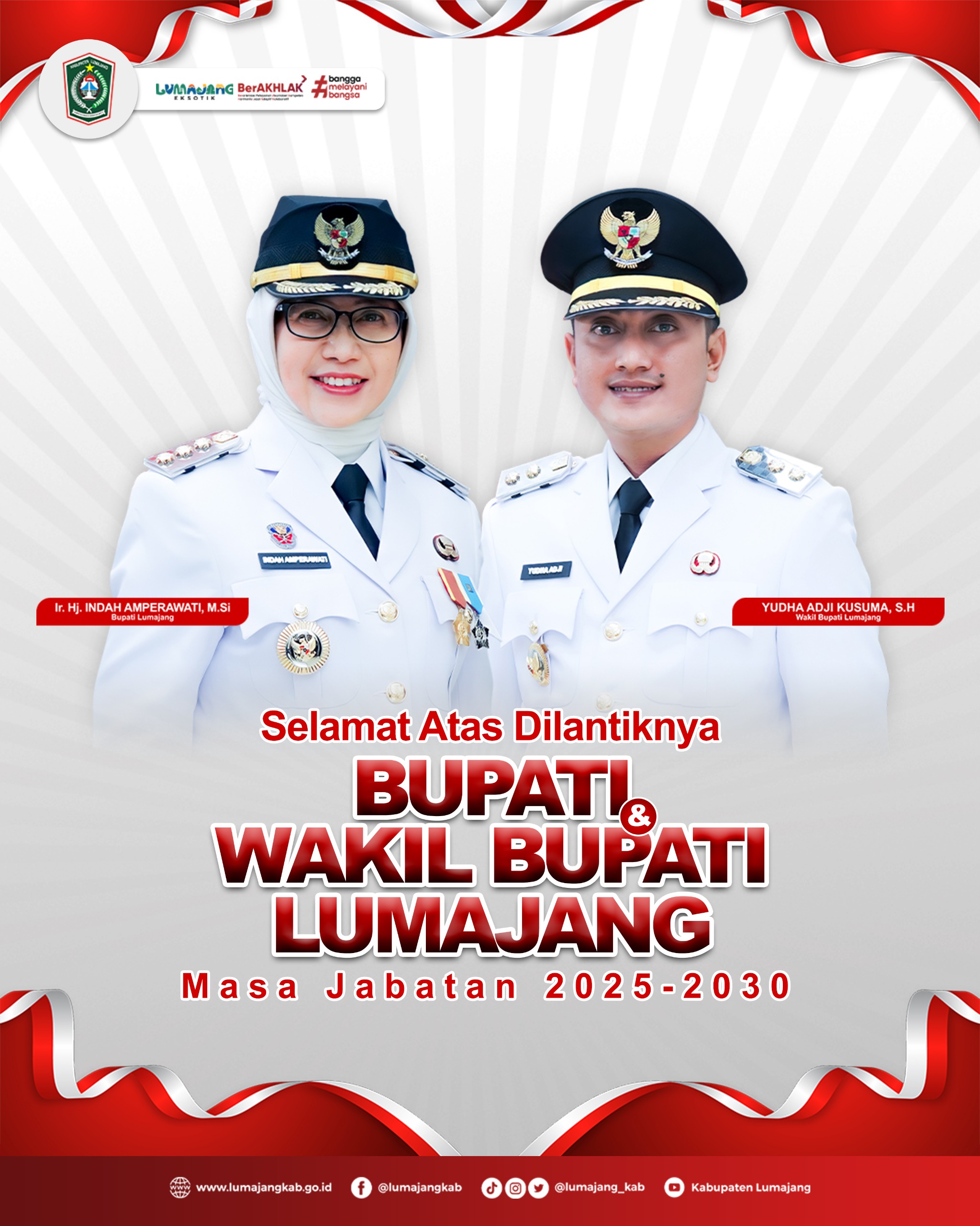 SELAMAT DAN SUKSES ATAS DILANTIKNYA BUPATI DAN WAKIL BUPATI