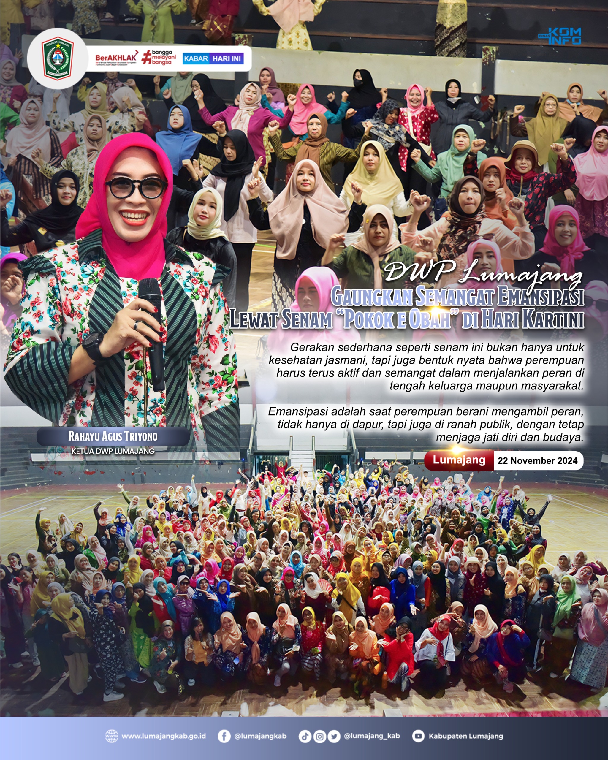 Dinas Pariwista Ikut berpartisipasi dalam Senam DWP di Hari Kartini