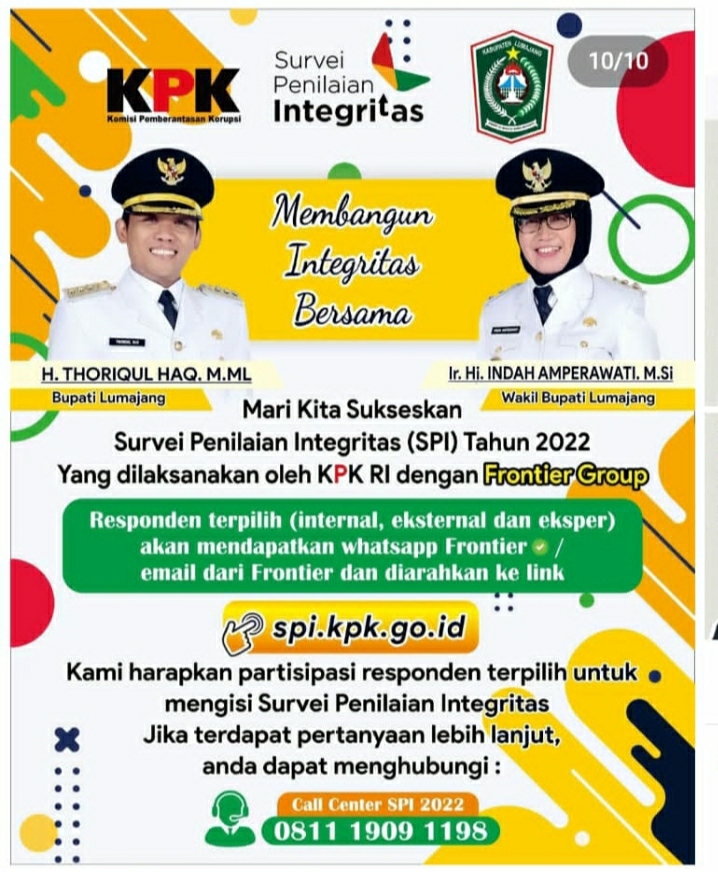 MARI KITA SUKSESKAN SURVEI PENILAIAN INTEGRITAS (SPI) TAHUN 2022